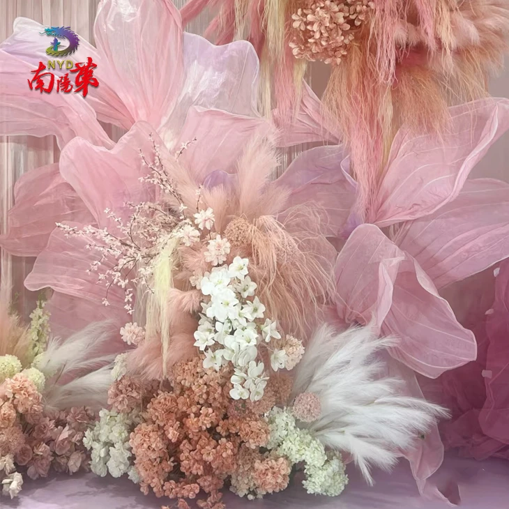 Organza Flowers Wedding Background Decor factory