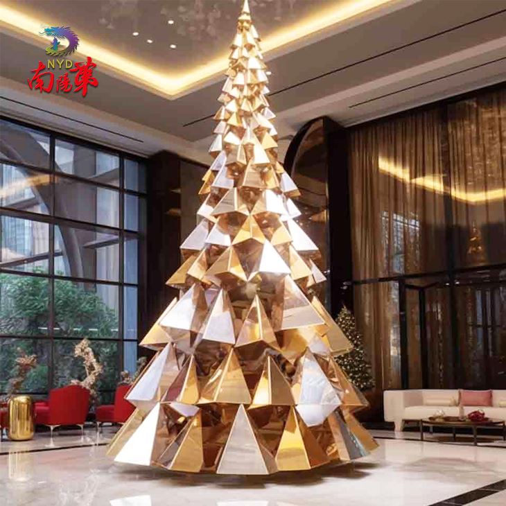 Acrylic Large Commercial Cone Artificial Christmas Tree