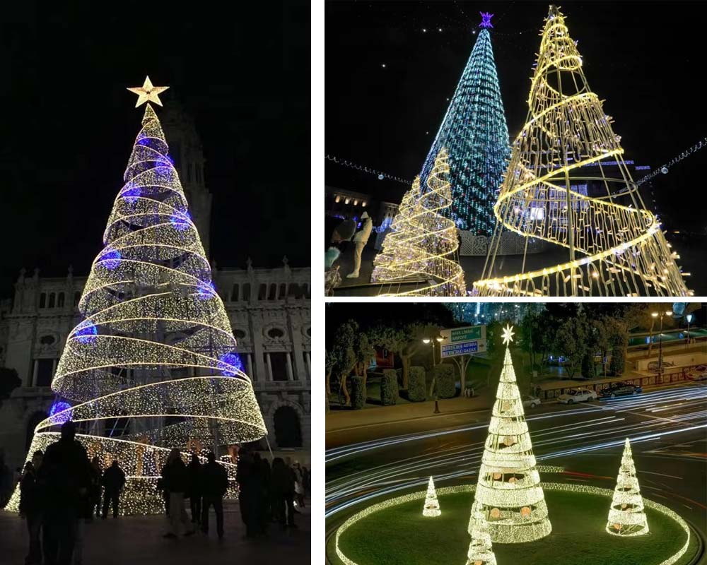 Large Outdoor Spiral Christmas Tree Factory