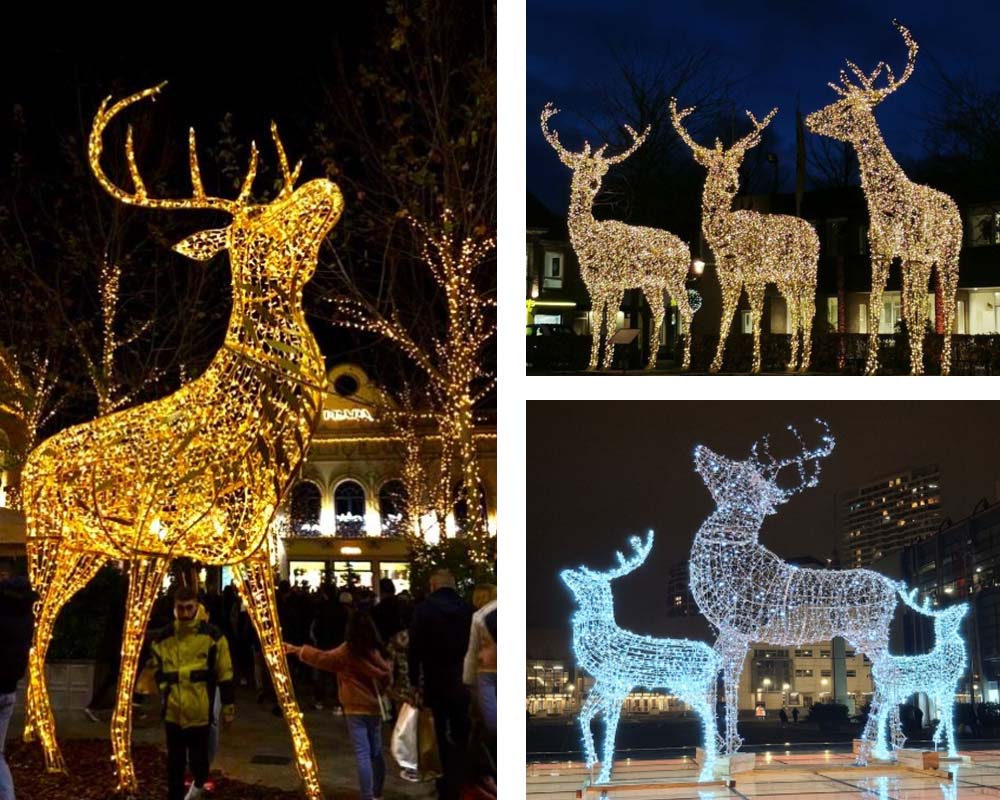 3D Lighted Deer Christmas Decoration